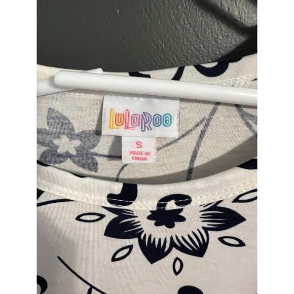 LuLaRoe Blue floral Cotton High Low Dress with Scoop Neck small - Picture 2 of 3